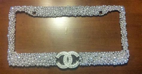 chanel license plate frame